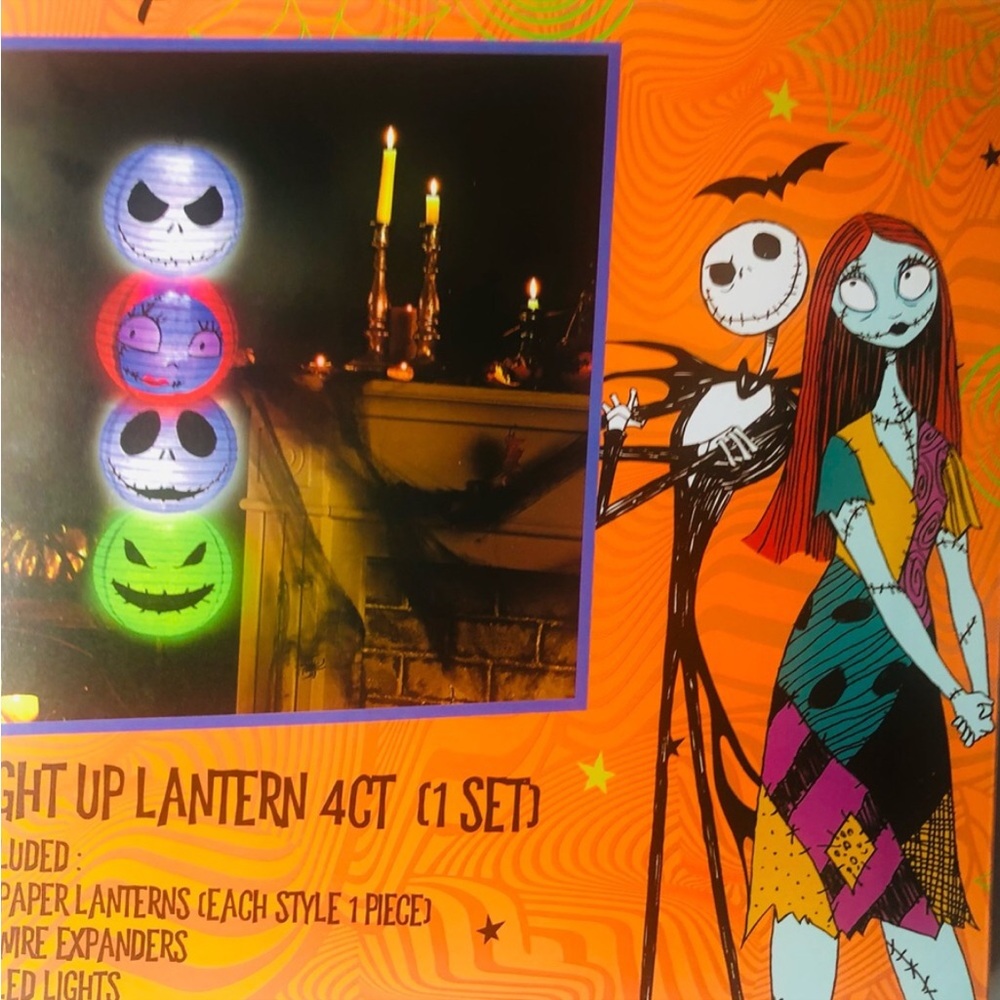 🎃 Halloween Disney The Nightmare Before Christmas Lantern Light Set 🎃 NEW!
